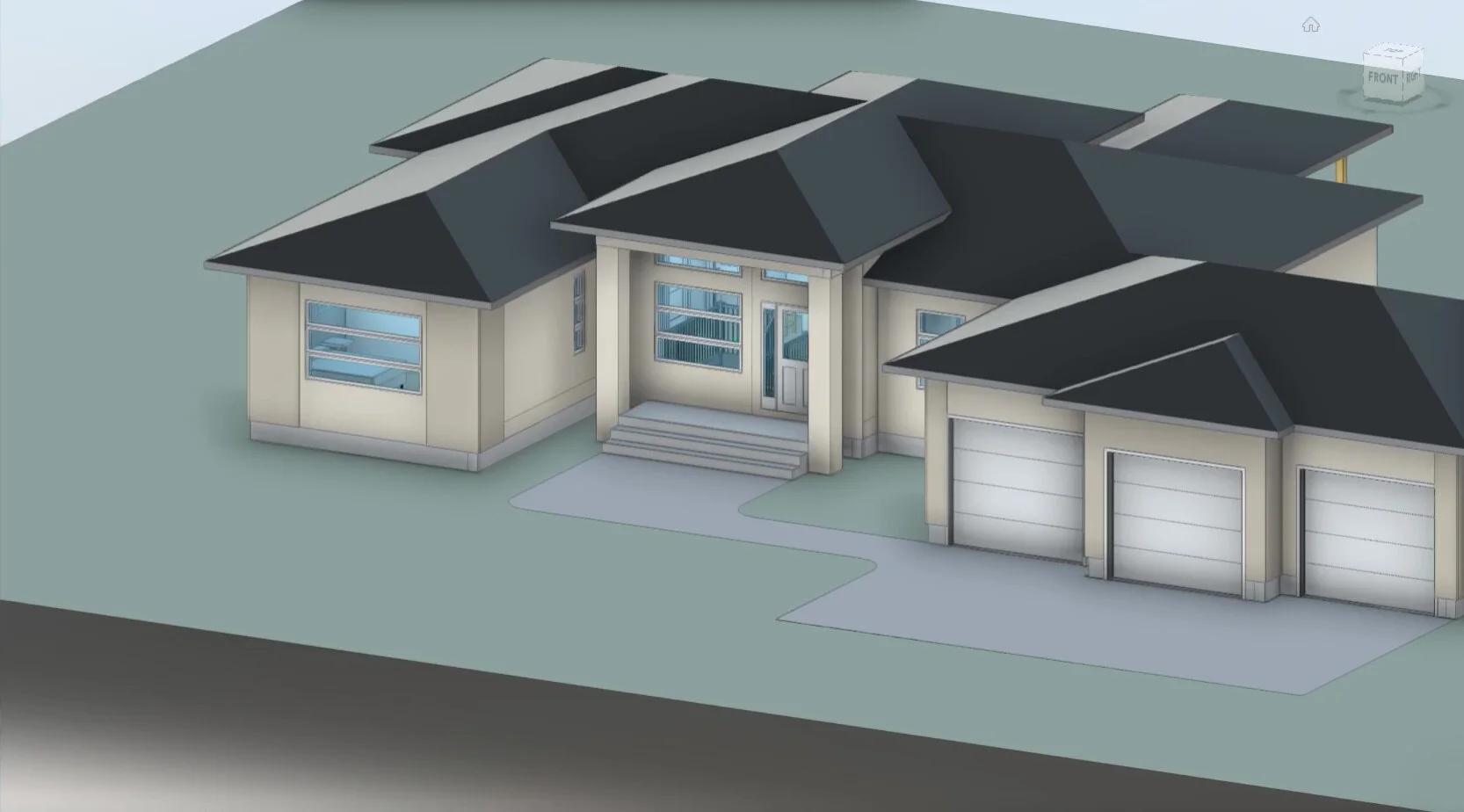 3D architectural drawing of a Fraser Homes design