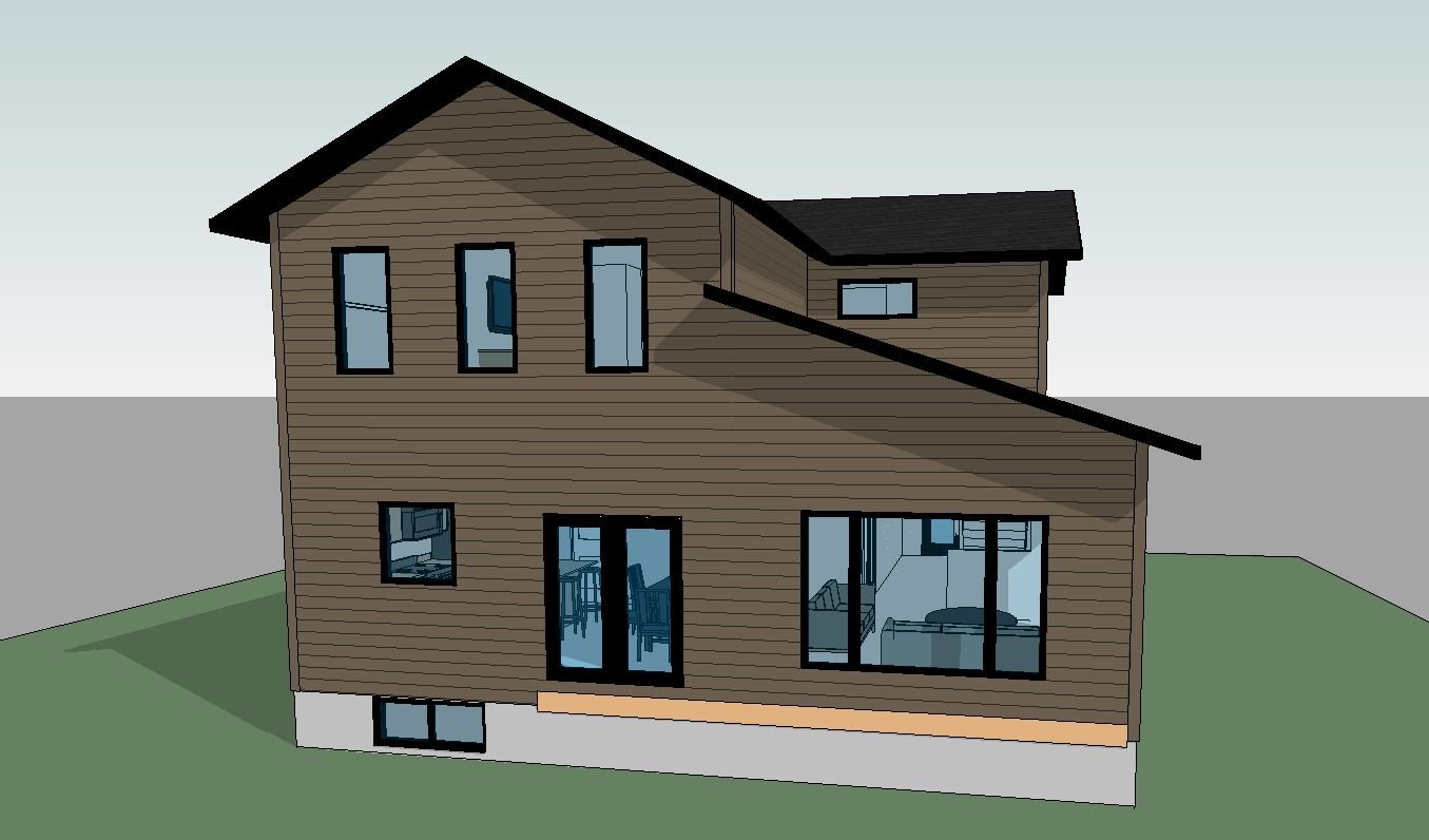 Beech home design — Rear Elevation