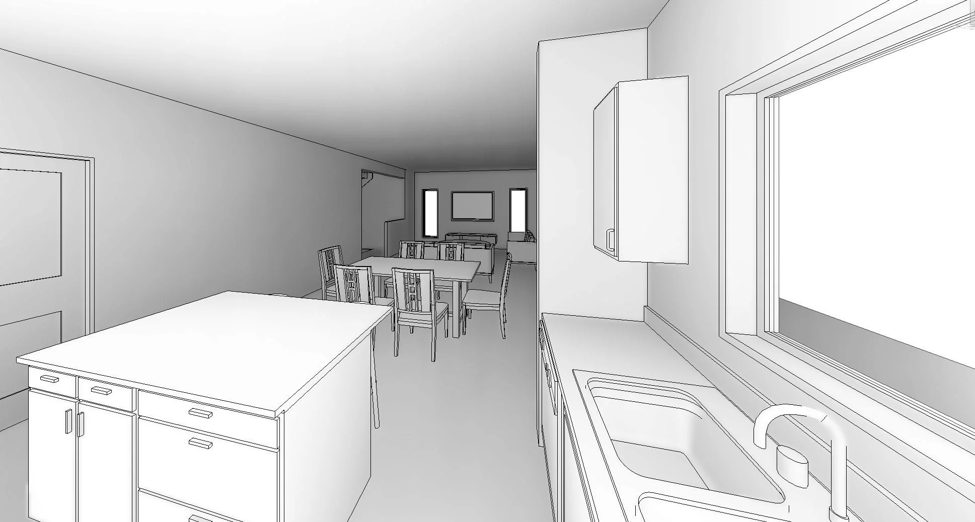 Beech home design — View Toward Living RM