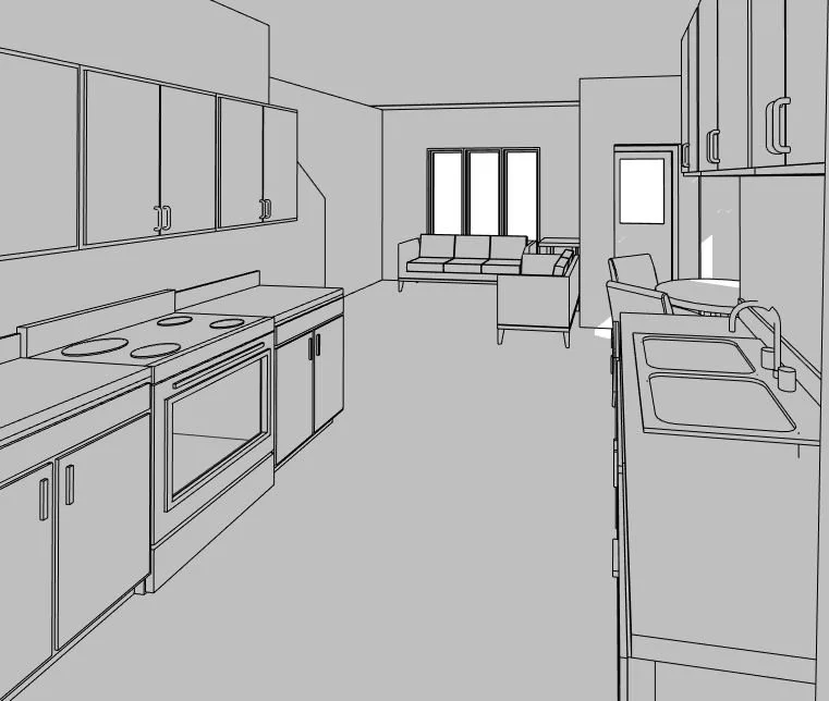 Aspen home design — View from Kitchen