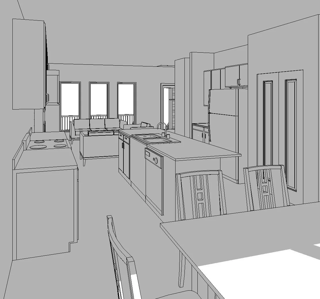 Hillcrest home design — View From Dining Rm