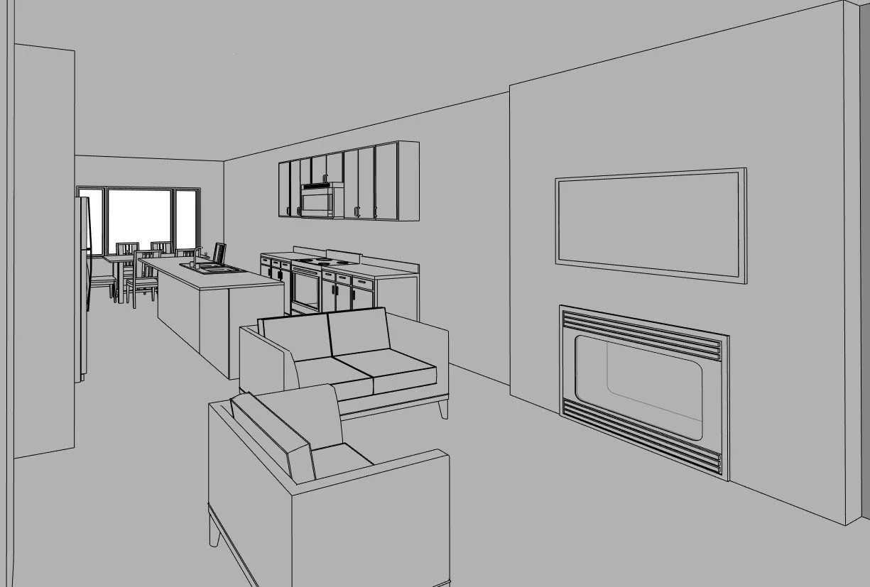 Hillcrest home design — View From Living Rm
