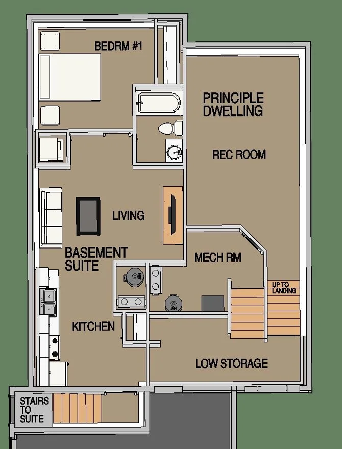 Moor home design — Basement
