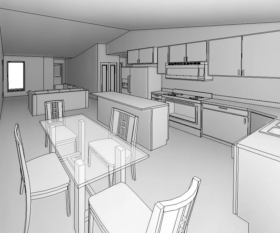 Brookside home design — View Towards Entry