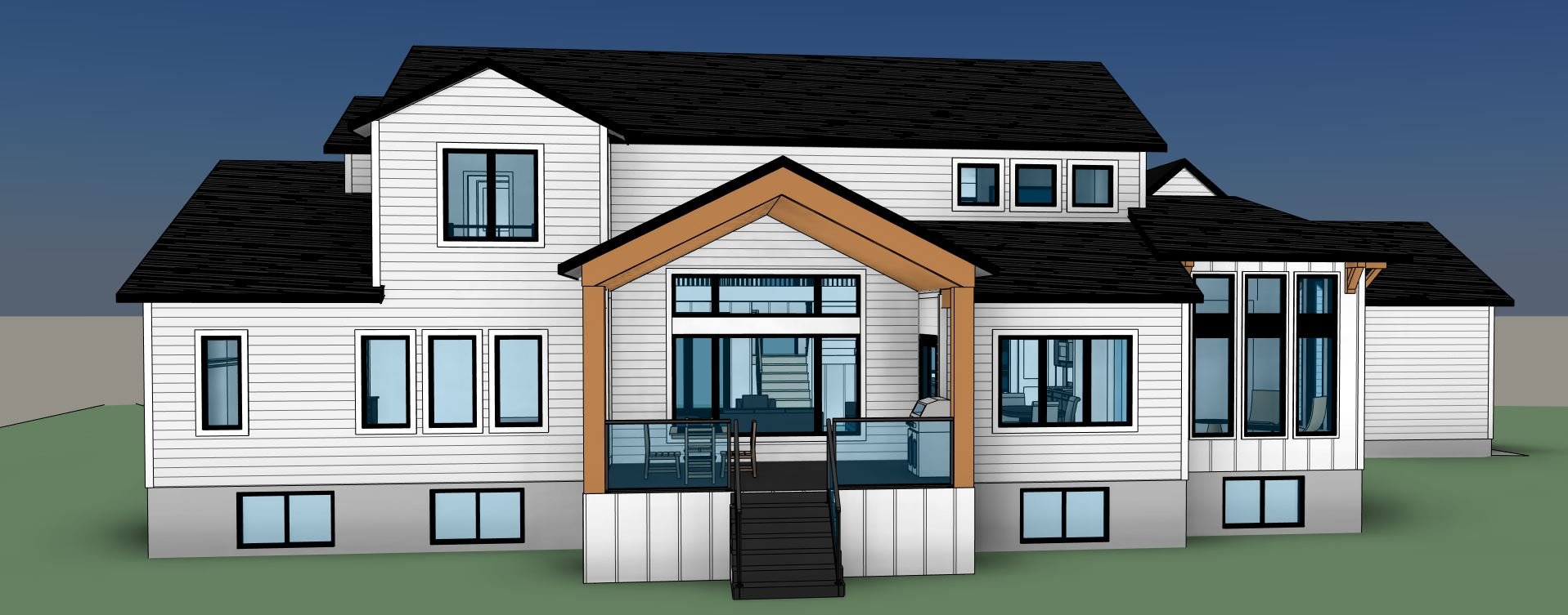 Alcove home design — Rear View