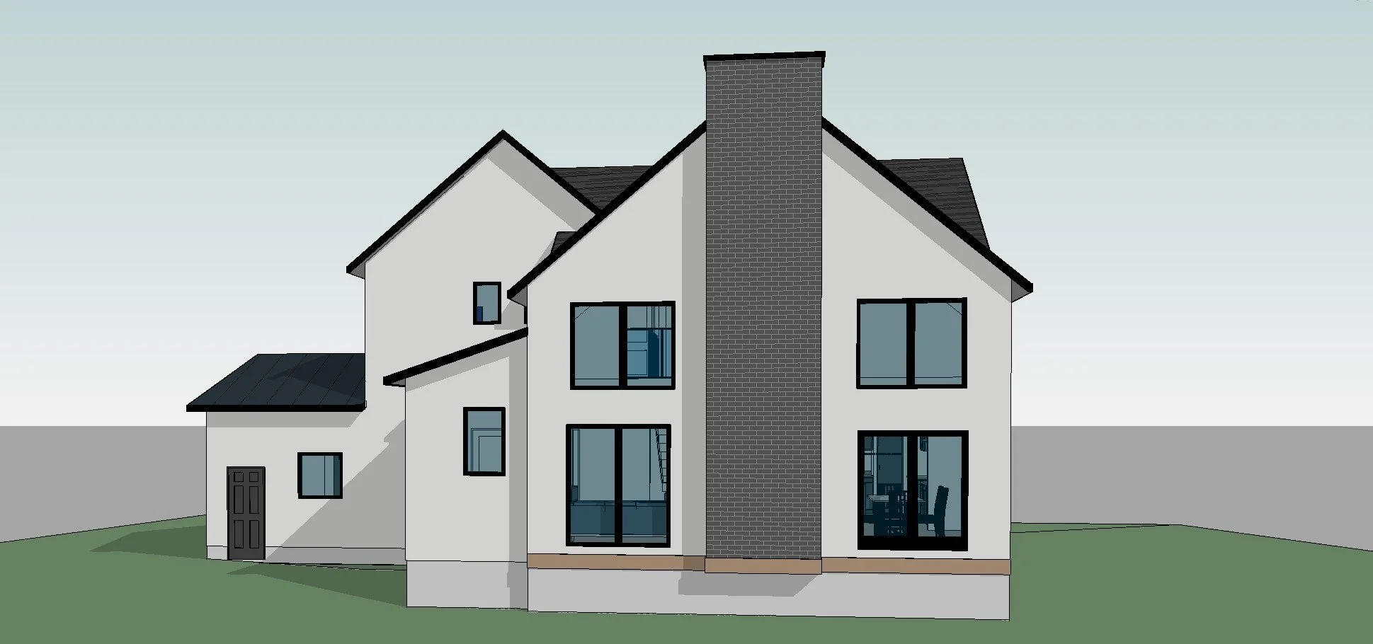 Yew home design — Rear Elevation