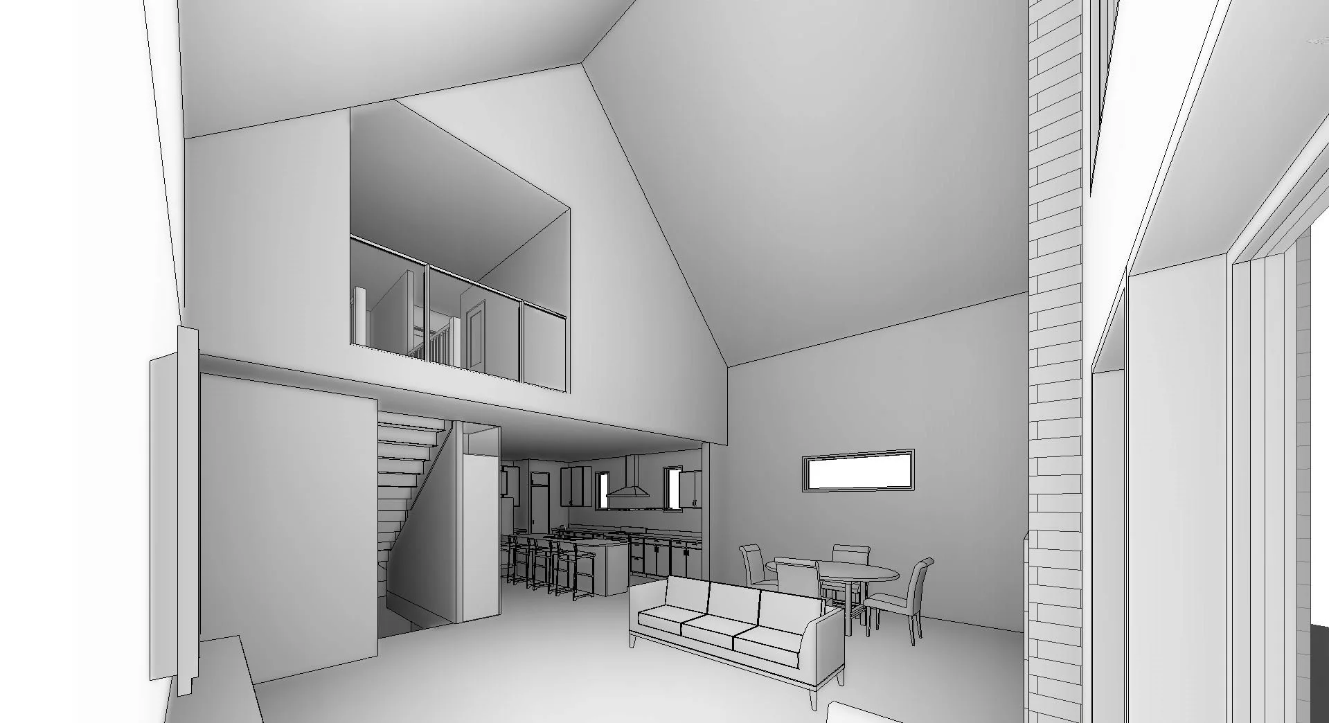Yew home design — View toward Kitchen