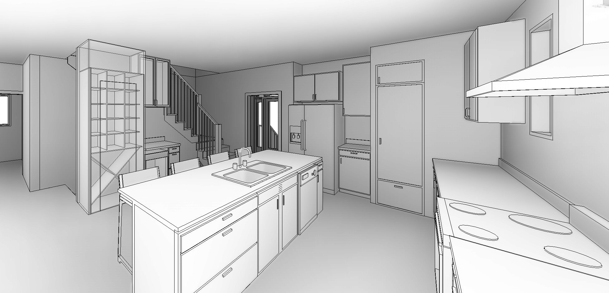Yew home design — Kitchen
