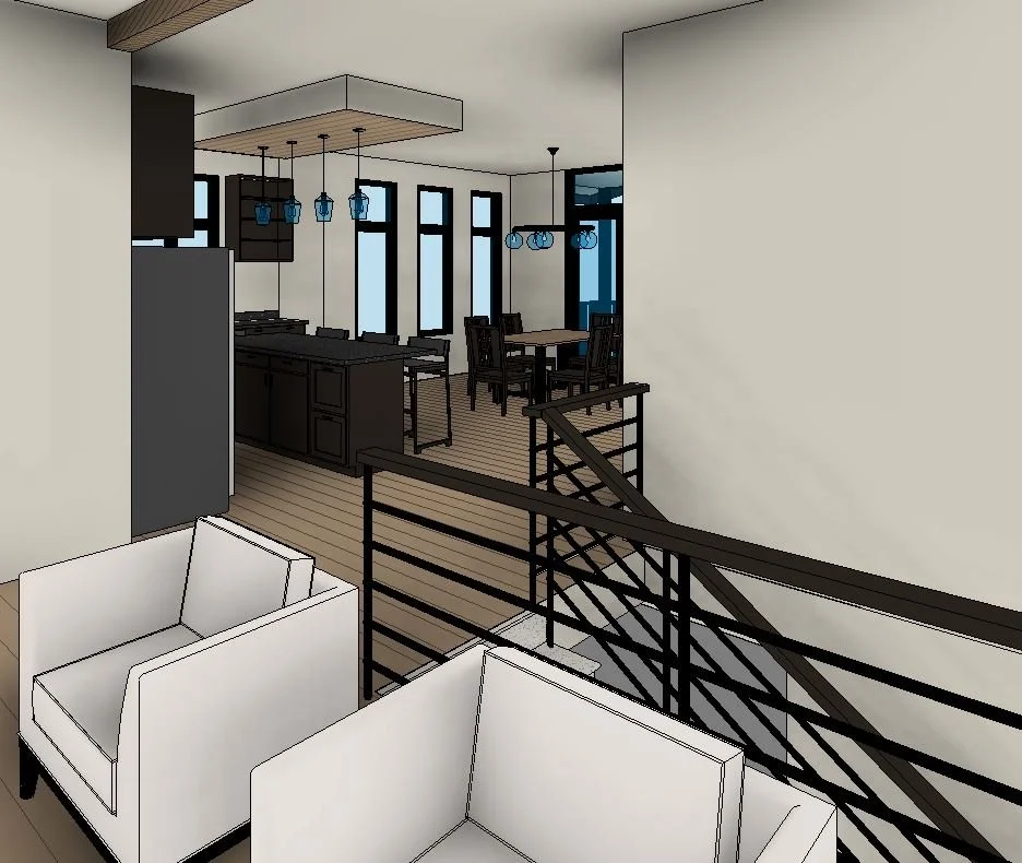 Refuge home design — View towards Kitchen