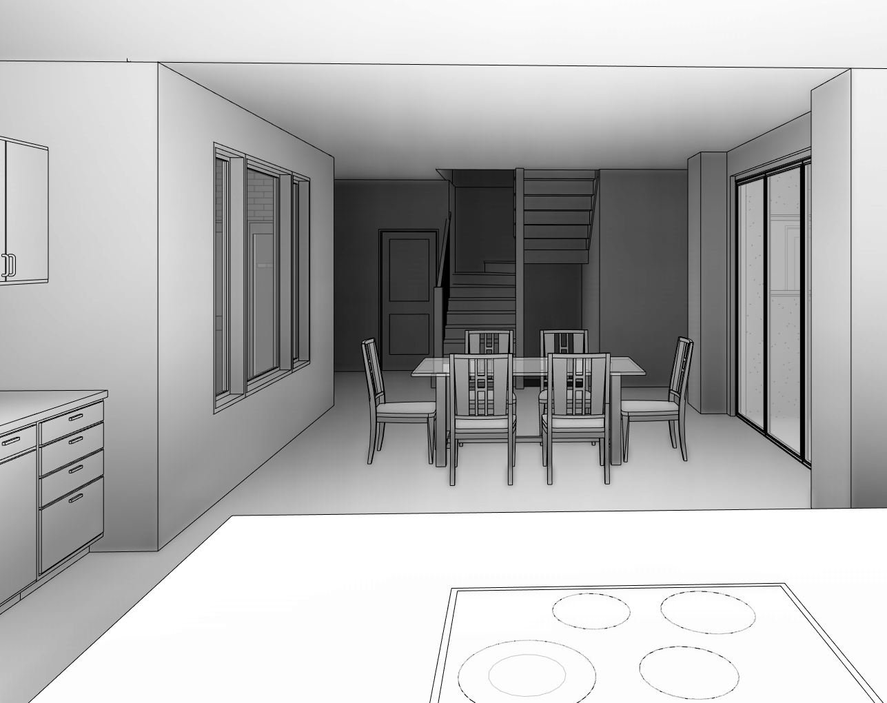 Sunnyside home design — Dining View