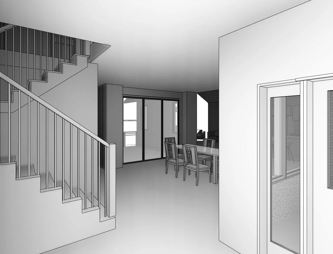 Sunnyside home design — View from Entry