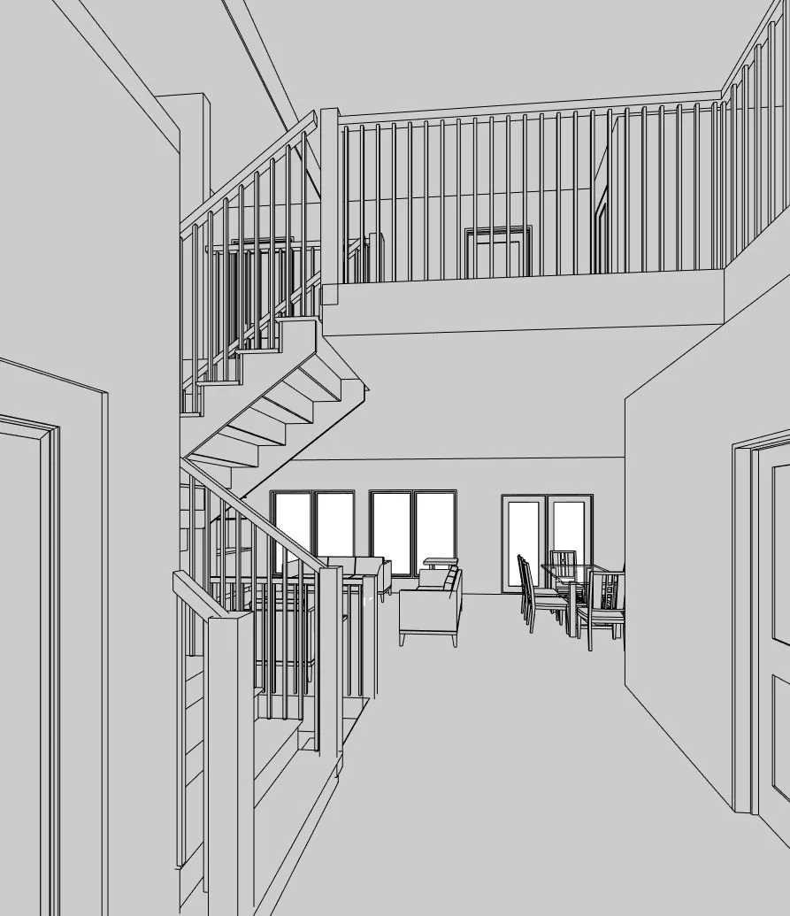 Fairfield home design — View from Front Entry