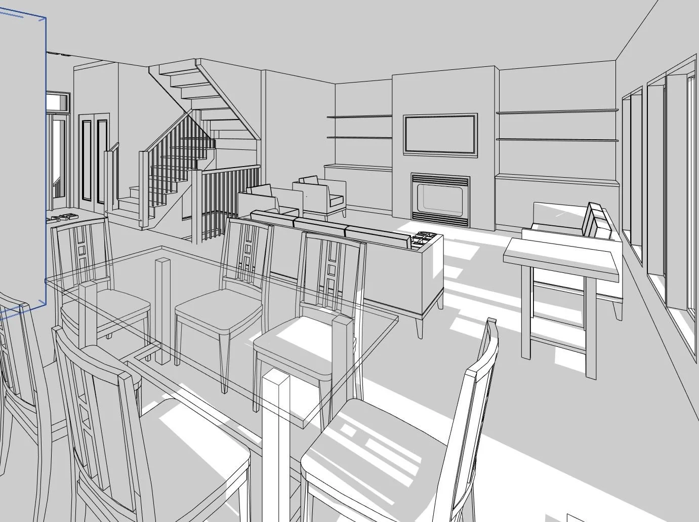 Fairfield home design — View of Great Rm