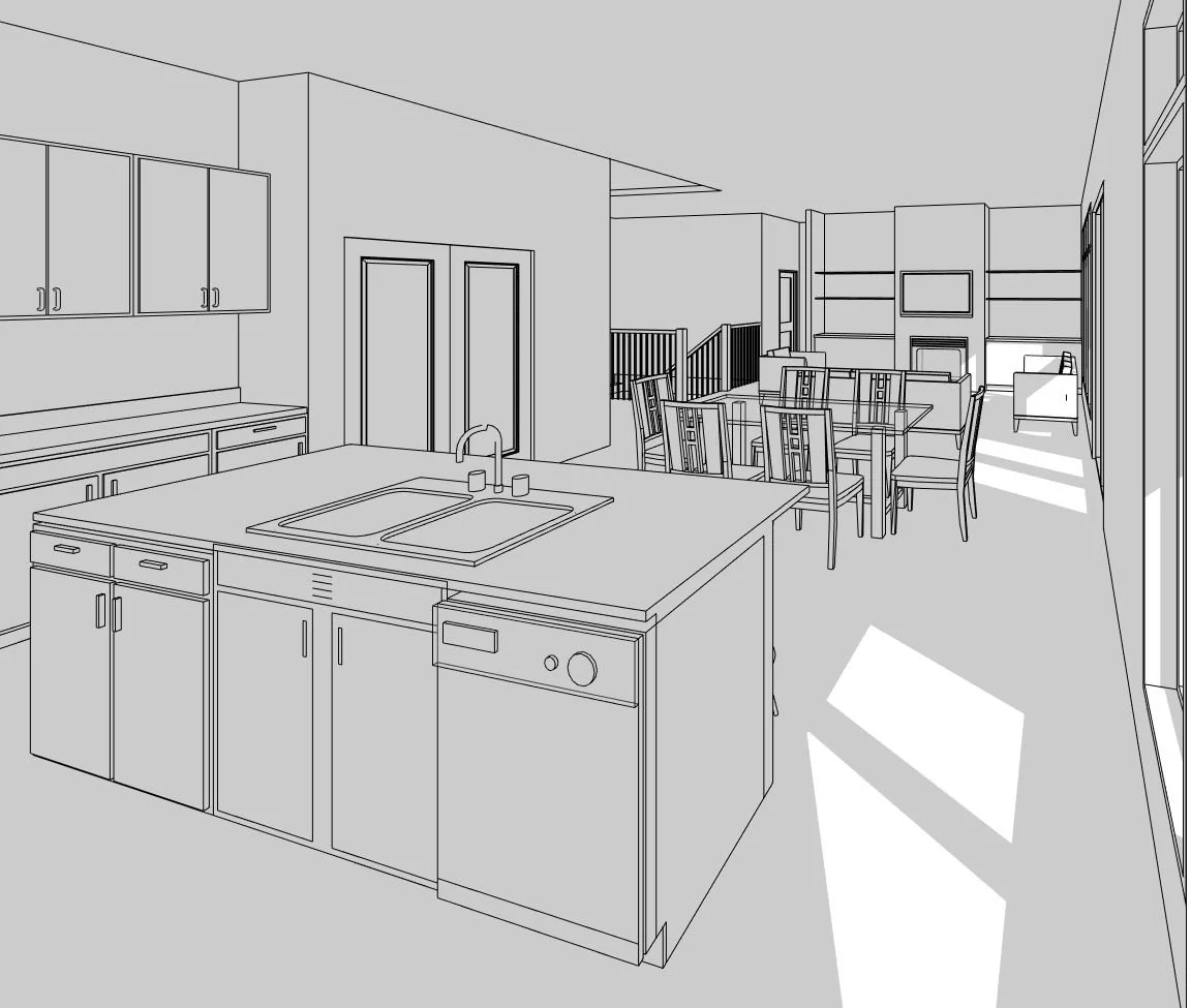 Inglewood home design — View Towards Great Rm