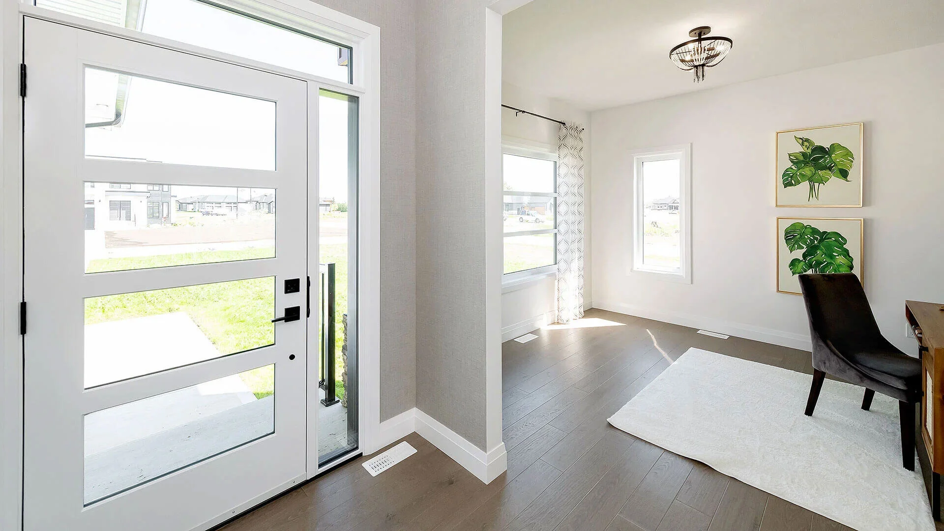 The entry and laundry room of a Fraser Homes build