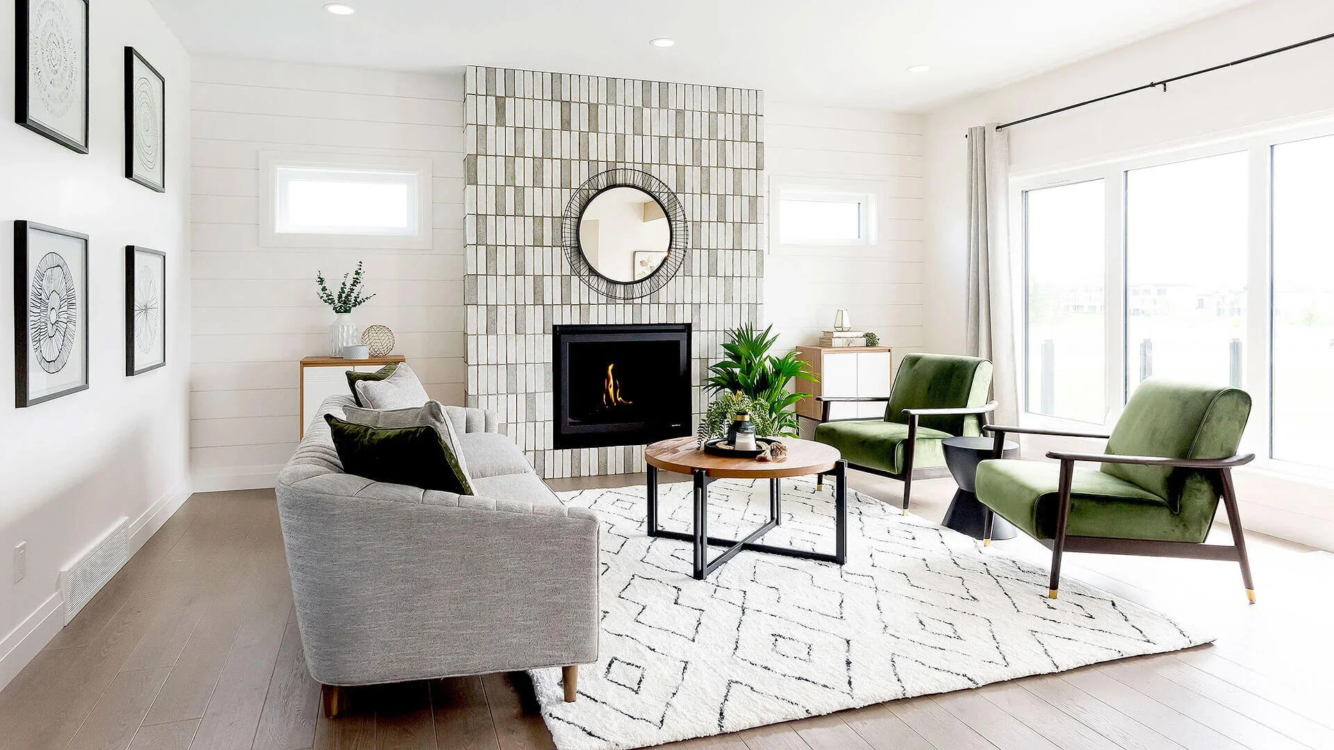 The great room of a Fraser Homes build