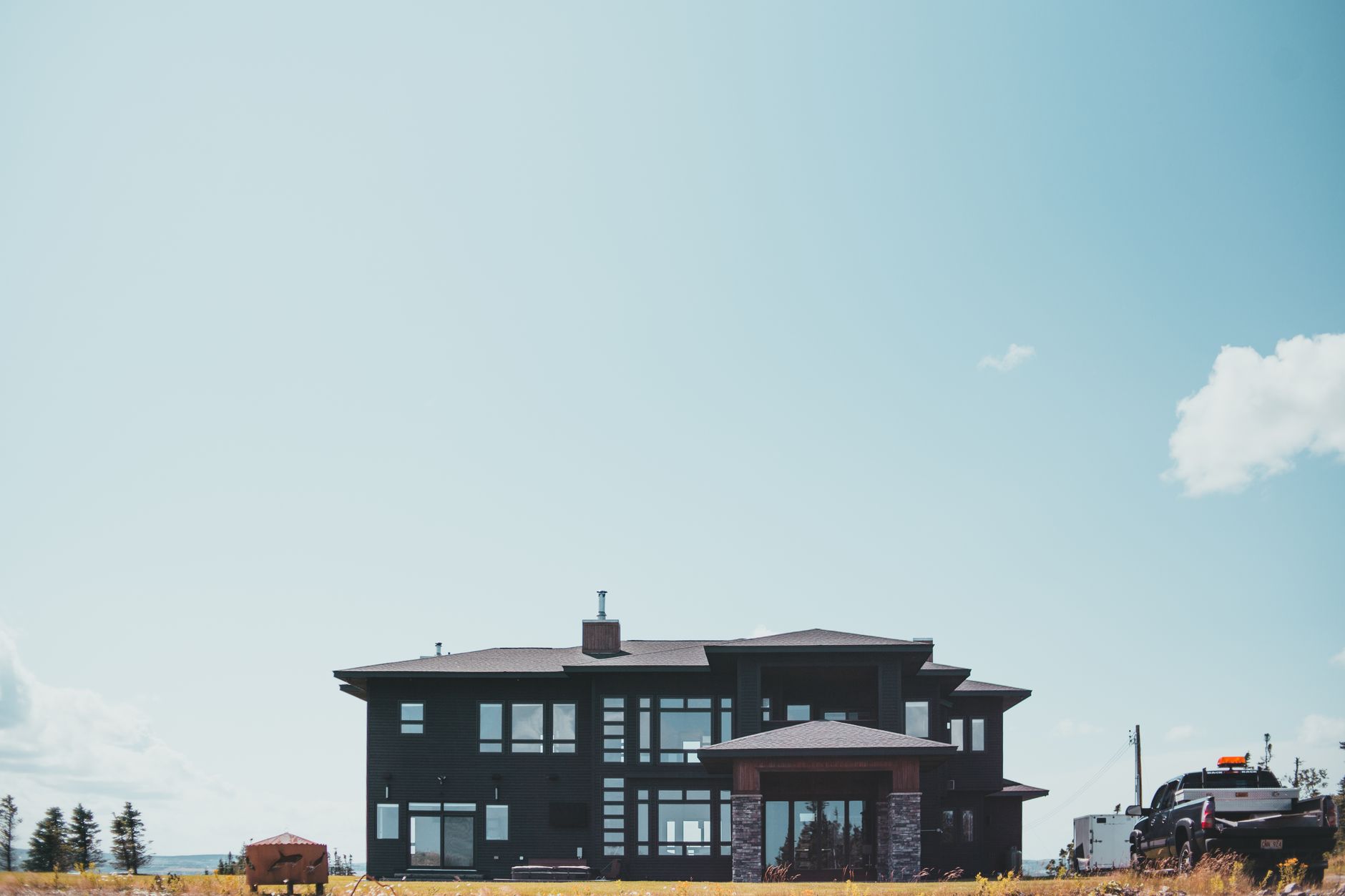 Modern custom home on the Saskatchewan prairie near Saskatoon